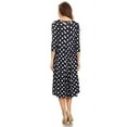 thumbnail image 3 of Moa Collection Women's Basic Round Neck 3/4 Sleeves A-line Casual Maxi Dress, 3 of 4