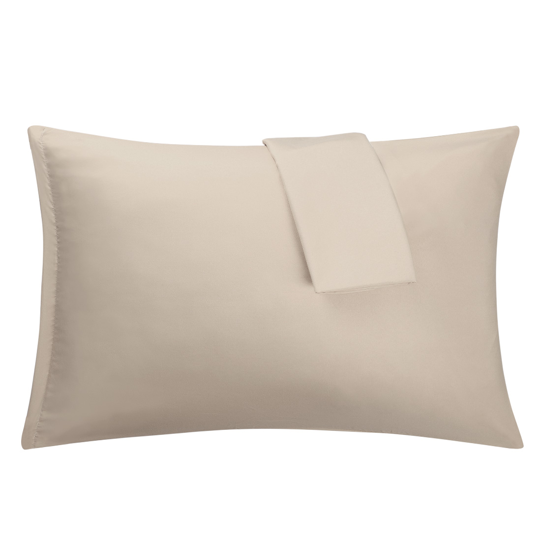 Unique Bargains 2-Piece 1800D Microfiber Solid Pillowcases Khaki King