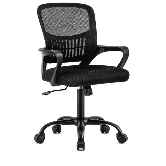 Tunmod Ergonomic Mesh Office Chair, 400 lb Capacity, Height Adjustable with Lumbar Support, Padded Armrests and 360° Swivel for Home Office