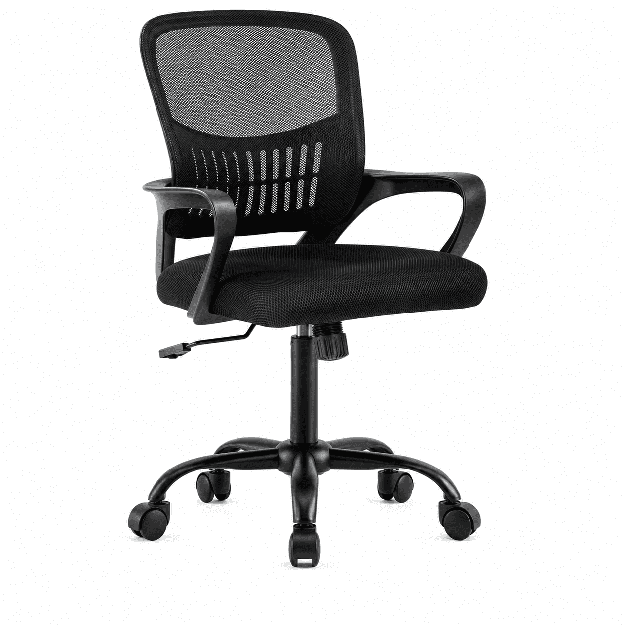Tunmod Ergonomic Mesh Office Chair, 400 lb Capacity, Height Adjustable with Lumbar Support, Padded Armrests and 360° Swivel for Home Office