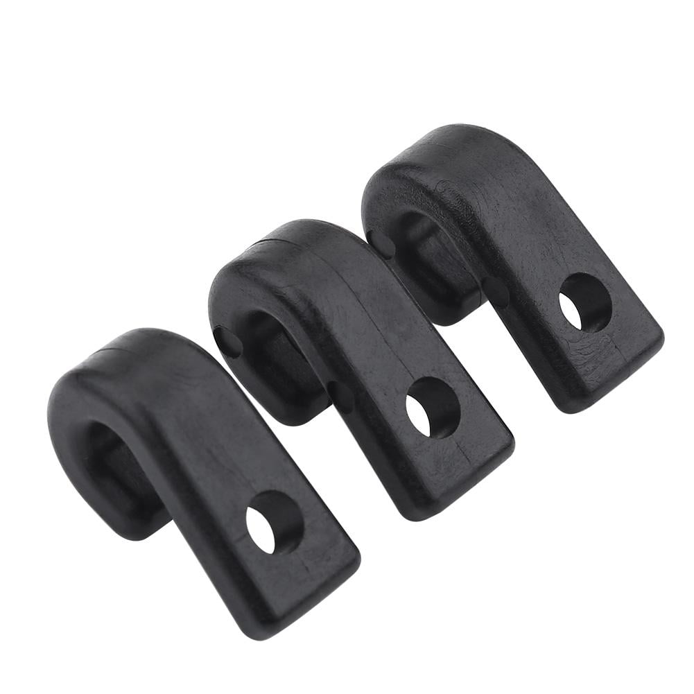 Fdit Nylon J Hooks,25pcs J Hooks Black Nylon Lashing Hooks for Kayak