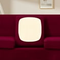 thumbnail image 2 of U-NICE HOME 3 Pieces Stretch Loveseat Cover Couch Cover Sofa Cover Washable Sofa Slipcover With Individual Seat Cushion for 2 Cushion Couch Sofa Pet Friendly, Burgundy, 2 of 7