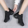 thumbnail image 3 of Women's Jazz Shoes Lace-up Sneakers - Breathable Air Cushion Lady Split Sole Athletic Walking Dance Shoes Platform, 3 of 7