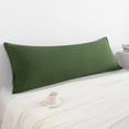 thumbnail image 4 of [Pillowcase]-Ultra Soft Microfiber Body Pillowcase, Cozy Machine Washable long Pillow Cover, Olive Green, 1 Count, Pillow not included, 4 of 5