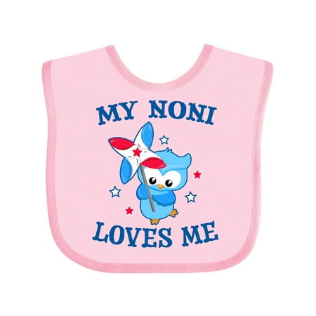 

Inktastic My Noni Loves Me with Owl Gift Baby Boy or Baby Girl Bib