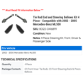 thumbnail image 2 of Tie Rod End and Steering Bellows Kit 4 Piece - Compatible with 2002 - 2005 Mercedes-Benz ML500 2003 2004, 2 of 2