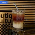 thumbnail image 3 of 2 Pack 400ml Glass Cup with Lid and Straw, Glass Smoothie Cup with Straw, Sealed Waterproof Design Coffee Cup Travel Cup, Iced Coffee Cup, Drinking Cu, 3 of 4