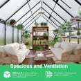 thumbnail image 2 of EastVita 8x10 ft Walk-In Greenhouse KitClear Pop-up Greenhouse Black, 2 of 6