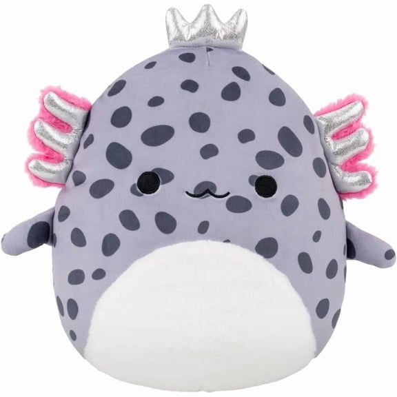 Squishmallows Original 12in Avana The Spotted Axolotl with Silver Crown – Official Jazwares Plush (Medium-Sized)