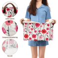 thumbnail image 5 of Yayeee Foldable Storage Basket for Shelves with Handles Set of 2 Waterproof Cloth Bins, Pink Floral, 5 of 7