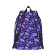 thumbnail image 3 of Balery Skull daisy purple Vintage Canvas Backpack for Men and Women - Large Capacity, Durable Travel Laptop Bag for School, Work, Hiking, and Outdoor Activities-Medium, 3 of 7