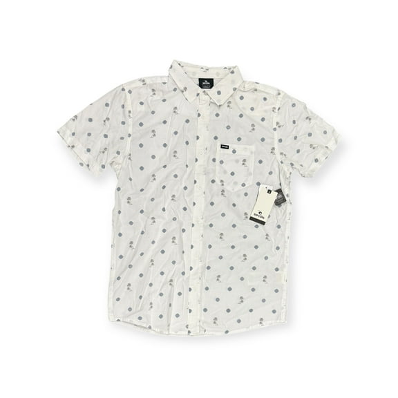 Rip Curl Off White Men's Hula Breach Short Sleeve Shirt, M
