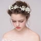 thumbnail image 2 of Diadema de flores, corona de flores nupciales con hojas artificiales, flores y perlas, accesorios para el cabello de boda para mujeres y niñas, 2 of 5
