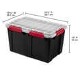 thumbnail image 3 of Sterilite 13.5 Gal Gasket Box Stackable Plastic Storage Container with Lid, Black, 16 Pack, 3 of 12
