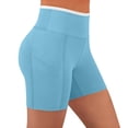 thumbnail image 2 of BUIGTTKLOP Biker Shorts Women with Pockets High Waisted Workout Belly Control Gym Running Yoga Shorts, 2 of 6