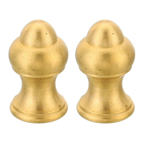 Unique Bargains M10 Thread Lamp Finial Cap Knob Brass Lamp Shade Harp Top Screw Caps Decoration Light Fixture 20.5x34.5mm 2 Pack