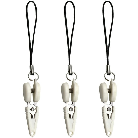 JubileeYarn Snippy Portable Keychain Scissors - White - 3 Pairs