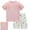 X194 Pink, variant on Boys Outfit Set Letter Print Short Sleeve Crew Neck Shirt With Star Print Shorts Set Summer Outdoor Breathable Toddler Kids Boys Outfit Size 3-4 Years Black