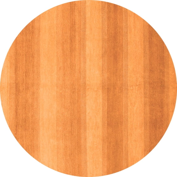 Ahgly Company Indoor Round Abstract Orange Modern Area Rugs, 3' Round