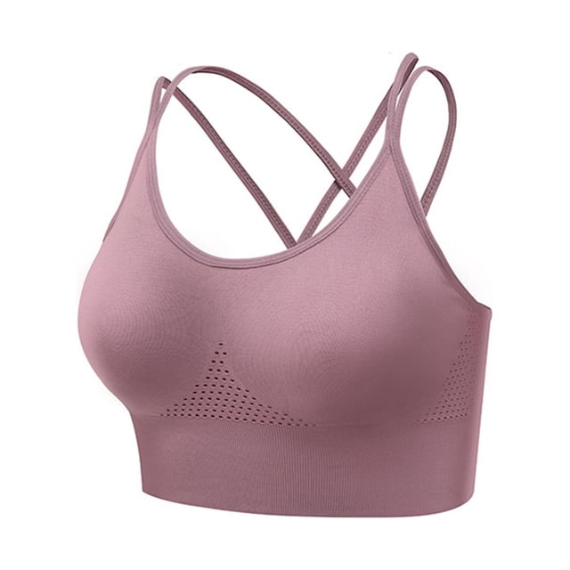 Bigersell Wireless Bra V-Neck Wire-Free Bra Support Women Nursing Bra Full-Coverage Bra Style R-97 Basic Bra Strap Nylon No Underwire Bra Feature Everyday Bras Underwear Purple XL