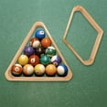 thumbnail image 4 of Wooden Billiard Ball Rack Billiard 8-Ball Triple-cornered Rack and 9-Ball Diamond Billiard Rack for Billiard Pool Table, 4 of 10