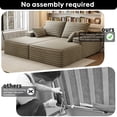 thumbnail image 4 of 80" Oversized Double Chaise Lounge Chair, Plush Upholstered Sectional Sofa Bed, Deep Seat Sleeper Couch with Pillows, Modern Memory Foam Loveseat for Living Room ，Bedroom, No Assembly Required，Camel, 4 of 10