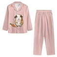 thumbnail image 3 of Suhoaziia Pajamas for Women Set Size 4XL Loose Fitting Matching Set Fashion Ladies Gift Button-Down Skin Friendly Spring/Fall Clothing Stretchable Radish Hamster Sleepwear, 3 of 6