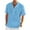 Sky Blue, variant on fatyb Mens Casual Shirts Half Button Stand Collar Pocket T-Shirts Short Sleeve Beach Vacation Summer Tops