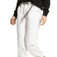 thumbnail image 2 of MICHAEL KORS Womens Ivory Zippered Pocketed Jogger Jeans 2, 2 of 3