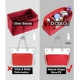 thumbnail image 4 of Doxo Purse Organizer Insert for Handbags & Base Shaper 2pc Set,Felt Organizer Insert Large Tote,Bag Organizer with Zipper 7 Sizes,Fit Speedy Neverfull MM/City33 and More(Beige-L-Combination), 4 of 10