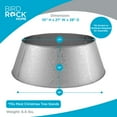 thumbnail image 3 of BIRDROCK HOME 4-Panel Hammered Metal Christmas Tree Collar - Stylish Holiday Tree Skirt Alternative - Durable Iron Construction Base Cover - Protects Tree Base from Pets - Easy Assembly - Silver, 3 of 9