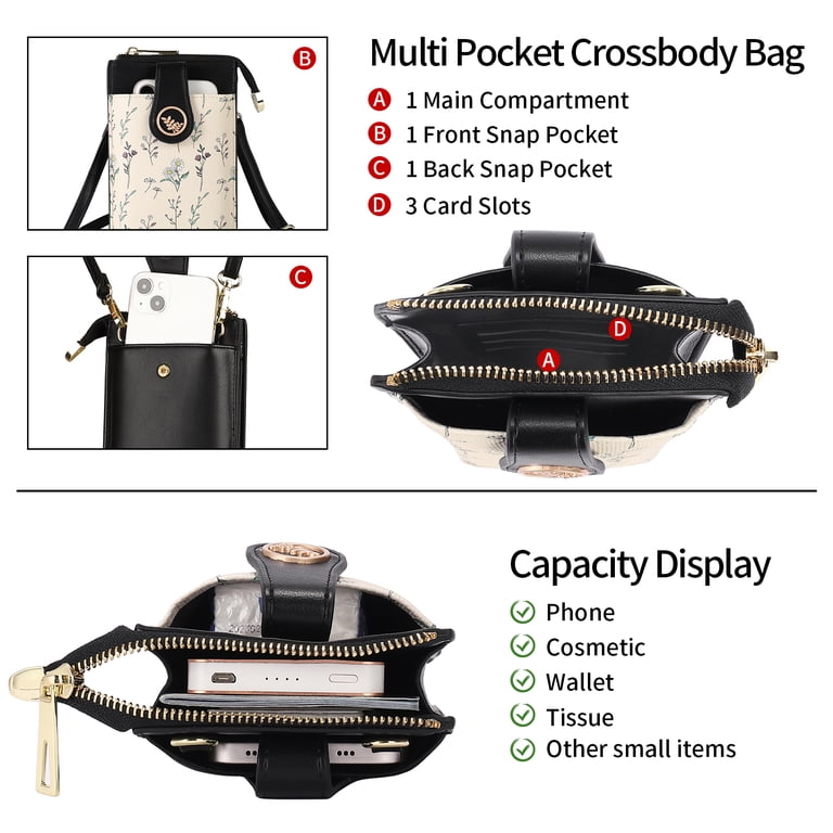 GAEKEAO Vegan Leather Small Crossbody Cell Phone Purse photo 5