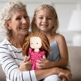 thumbnail image 4 of Muñeca bebé con pelo rizado, muñeca de trapo hecha a mano con ropa, muñecas para dormir, peluches, regalo de cumpleaños, 4 of 6