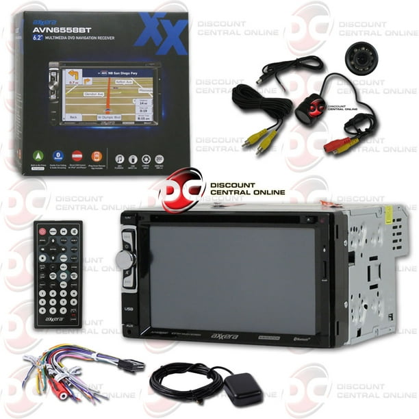 Axxera Car 2DIN 6.2" Navigation DVD CD stereo bluetooth USB with