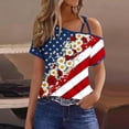 thumbnail image 4 of Qingpeng 4th of July Patriotic T Shirts for Women Summer Star Print Shirts Women's Independence Day Short Sleeve Casual Tee Tops, 4 of 6