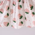 thumbnail image 6 of Odeerbi Baby Girl Clothes Girls Dresses Toddler Kids Sleeveless Strawberry Print Princess Dress Hat Outfits, 6 of 9