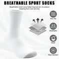 thumbnail image 7 of LWFBDTK Men’s Athletic Socks, Cushion Crew Socks, 6 Pairs White (Size 7-12), 7 of 7