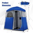 thumbnail image 2 of Resenkos Double-Room Camping Toilet Tent with Floor and Portable Storage Bag-Blue, Beach Shade Tent, Easy Pop Up Beach Shade Beach Tent, Sun Shelter Instant Portable Beach Tent Umbrella, 2 of 9