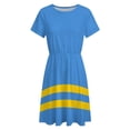 thumbnail image 4 of Flag of Aruba Dress Summer Street Style Dresses Female Short Sleeve Printed Sundress, 4 of 7