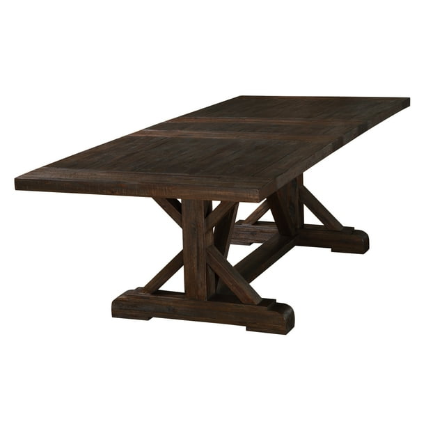 Modus Furniture Cameron Solid Wood Extension Dining Table, Antique