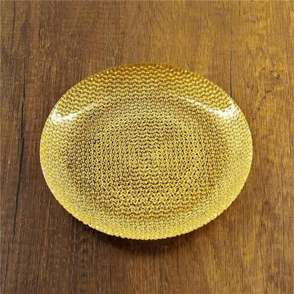 Red Pomegranate Collection R1642-1 Cabana Gilded Glass Salad Plate, Gold - Set of 6