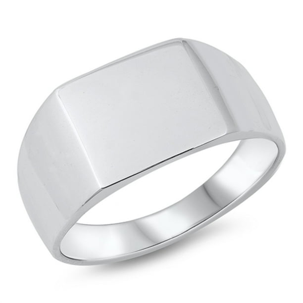 All in Stock Sterling Silver Plain Ring Size 11