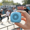 thumbnail image 5 of Incipio SpinBeats Wireless Bluetooth Speaker Portable Mini Speaker with RGB Lights, Spinning Top Design, Compact Pocket Size, Loud Clear Sound for Phone, Tablet, Laptop, Travel LED Speaker-Blue, 5 of 12