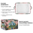 thumbnail image 2 of Yayeee 2 Pack Canvas Storage Basket with Handles for Shelves Fabric Bins Closet Organizer, Blue Flowers, 2 of 8