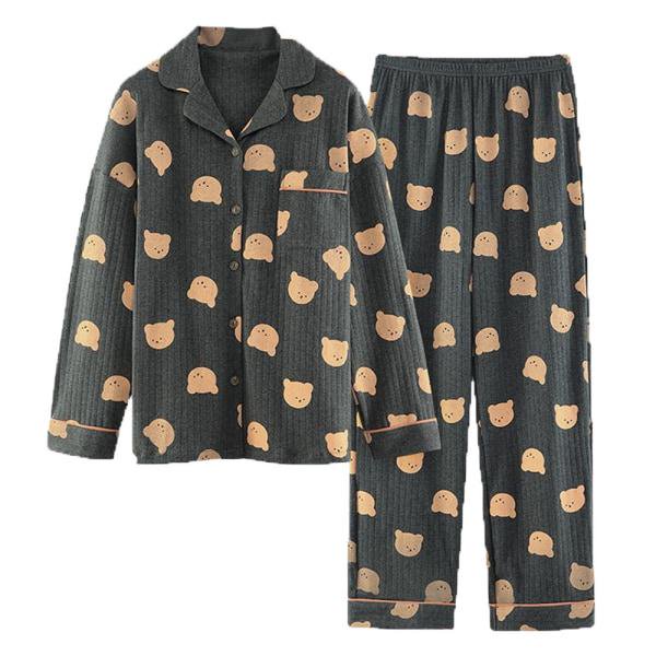 Pijama de Mujer de Manga Larga de Algodón Ligero, Ideal para Primavera y Otoño, Talla XL