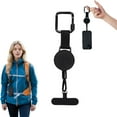 thumbnail image 2 of 2/1PCS AntiTheft Phone Tether with BeltClip Retractable Steel Line Locking Carabiner Preventive Drops Leash for Travel Hiking CellPhone Lanyard Durable Nylon Tether, 2 of 7