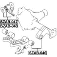 thumbnail image 2 of Febest FRONT DIFFERENTIAL BUSHING # SZAB-048 OEM 27553-66J01, 2 of 2