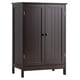 thumbnail image 1 of 2 Pack Freestanding Storage Cabinets with Double Doors and Shelves, Wooden Home Storage Cabinets for Living Room Bathroom, Brown,Negro, 1 of 4
