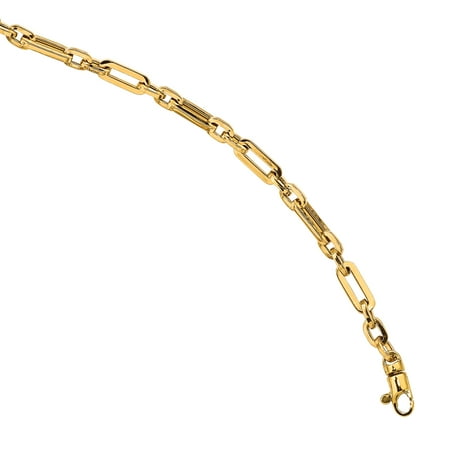 14K Gold Polished Fancy Link Bracelet