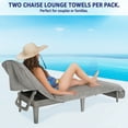 thumbnail image 5 of American Soft Linen 2-Packed Turkish Beach & Pool Lounge Chaise Cover with Pocket – Soft, Absorbent, Machine Washable, 86x32 Inches - Rockridge Gray, 5 of 7